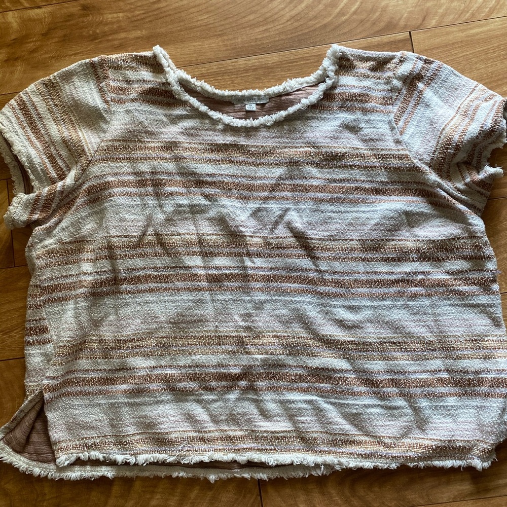 Green Envelope Woven Striped Top